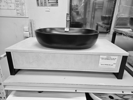 Тумба 100 см без раковины  grunge бетон подвесная